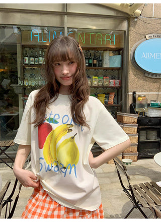 fruit print tee