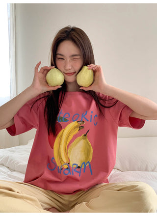 fruit print tee
