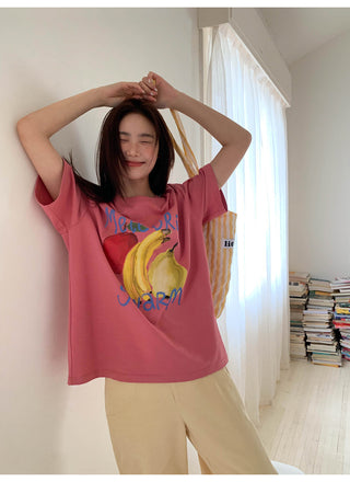 fruit print tee