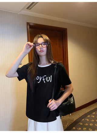 rib letter tee