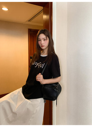 rib letter tee