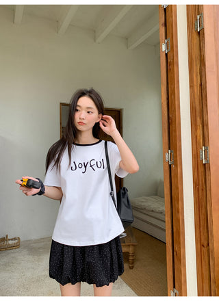 rib letter tee
