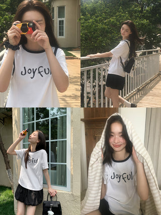 rib letter tee