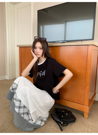 rib letter tee