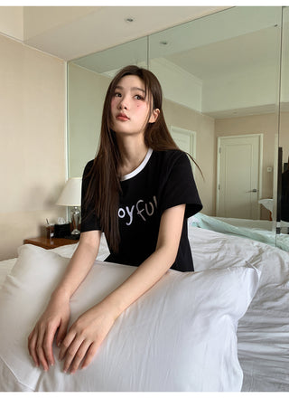 rib letter tee