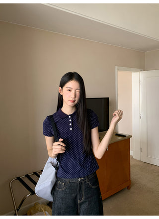 polka dot polo