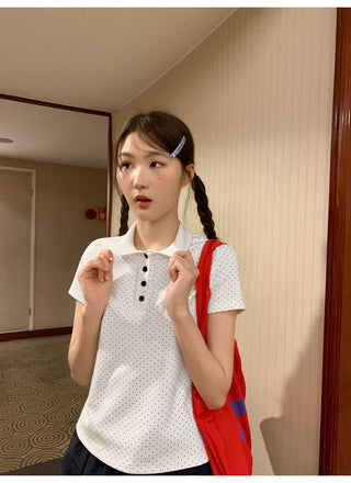 polka dot polo