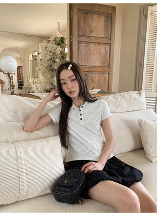 polka dot polo