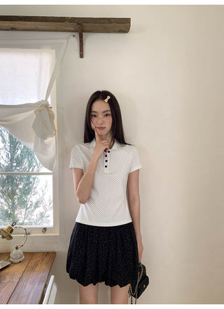 polka dot polo