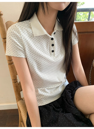 polka dot polo