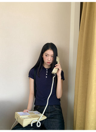 polka dot polo