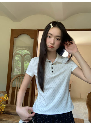 polka dot polo