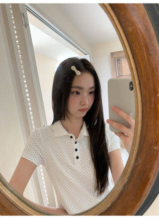 polka dot polo