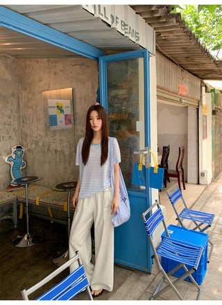 off-shoulder stripe