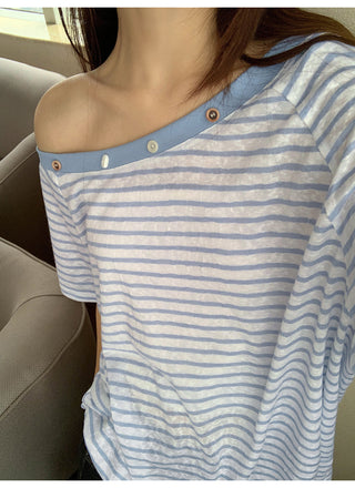off-shoulder stripe