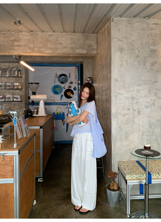off-shoulder stripe