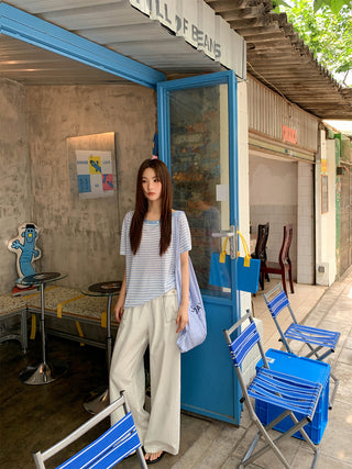 off-shoulder stripe