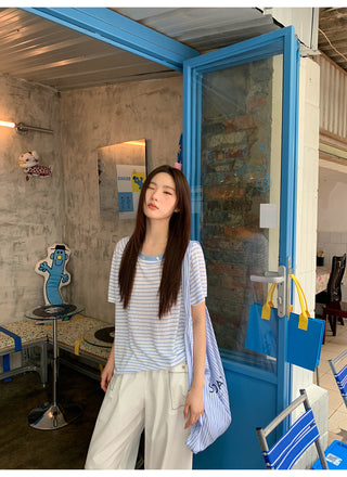 off-shoulder stripe