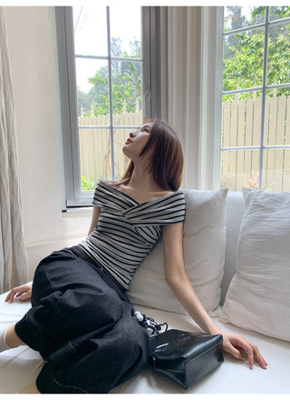 contrast stripe tee