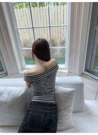 contrast stripe tee