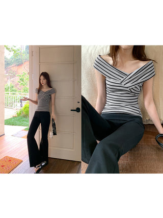 contrast stripe tee