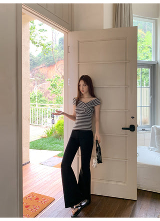 contrast stripe tee