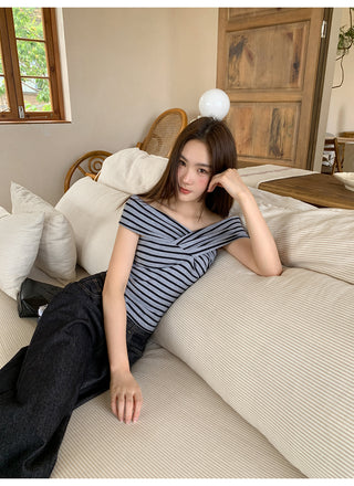 contrast stripe tee