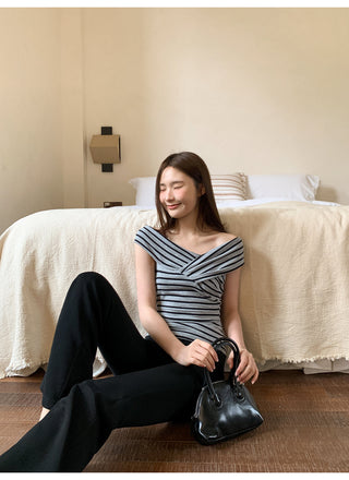contrast stripe tee
