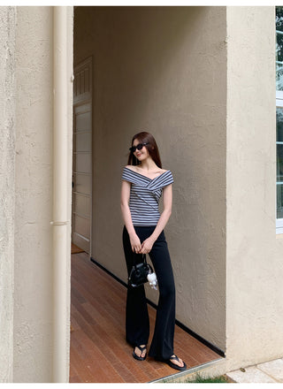 contrast stripe tee