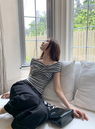 contrast stripe tee