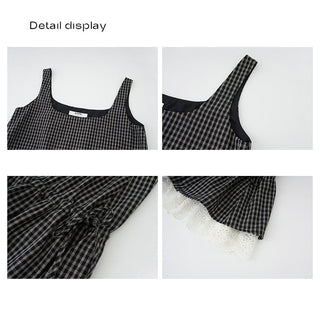 lace plaid vest