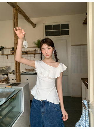 layered ruffle top