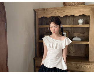 layered ruffle top