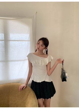 layered ruffle top