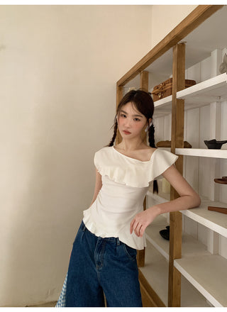 layered ruffle top