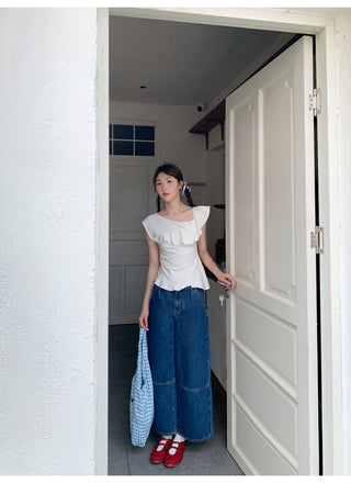 layered ruffle top