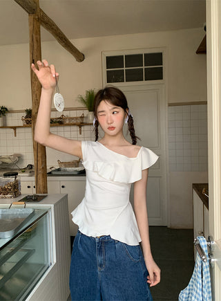 layered ruffle top