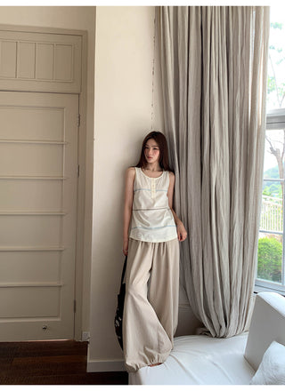 gray embroidered vest