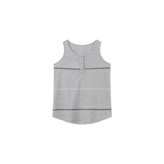 gray embroidered vest