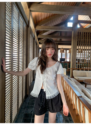 lace short sleeve
