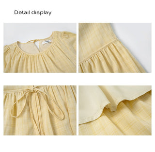 split puff dress