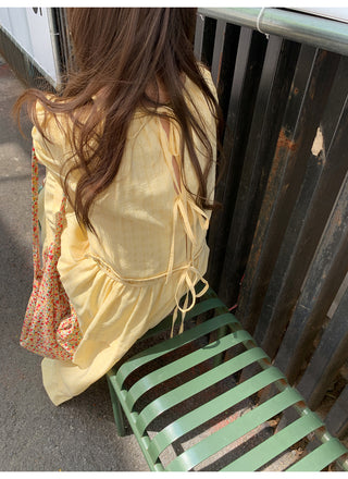 split puff dress