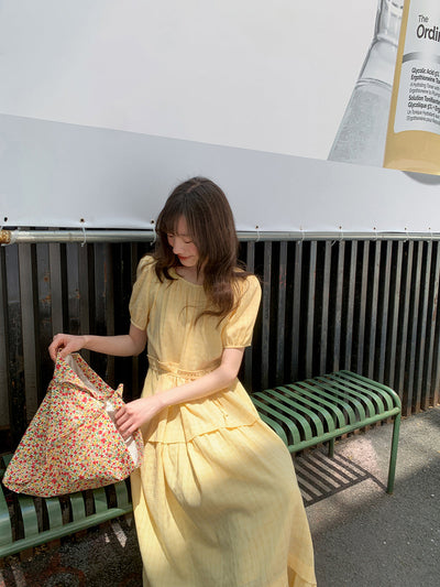 split puff dress
