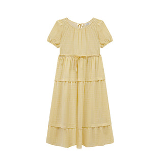 split puff dress