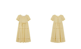 split puff dress