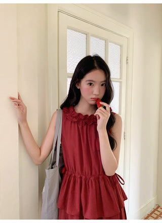 red lace dress