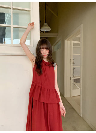 red lace dress