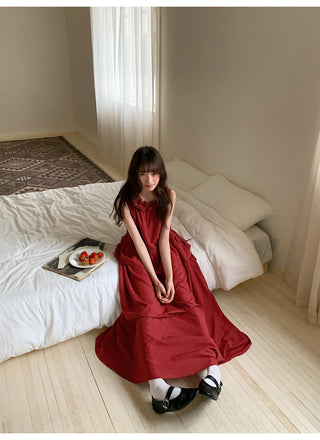red lace dress