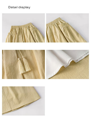 tassel pleated skirt