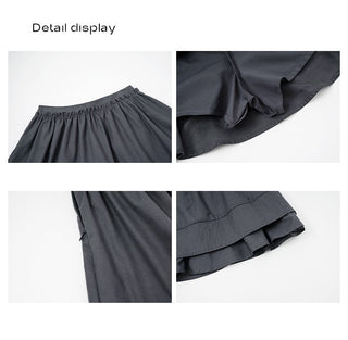 quilted A-line skirt